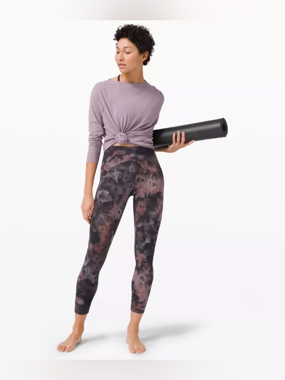 lululemon athletica Tie-Dye High-Rise Leggings in Black & Mauve